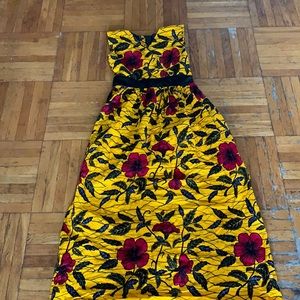 Ankara dress with side pocket that can fit a girl 10 to 13 years old